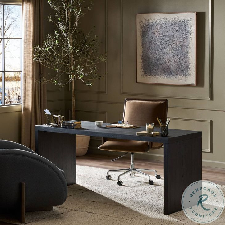 Posada Worn Black Oak Veneer 70" Desk