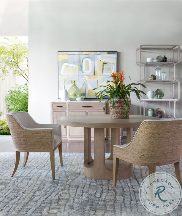 Simpatico White Oak Round Dining Table