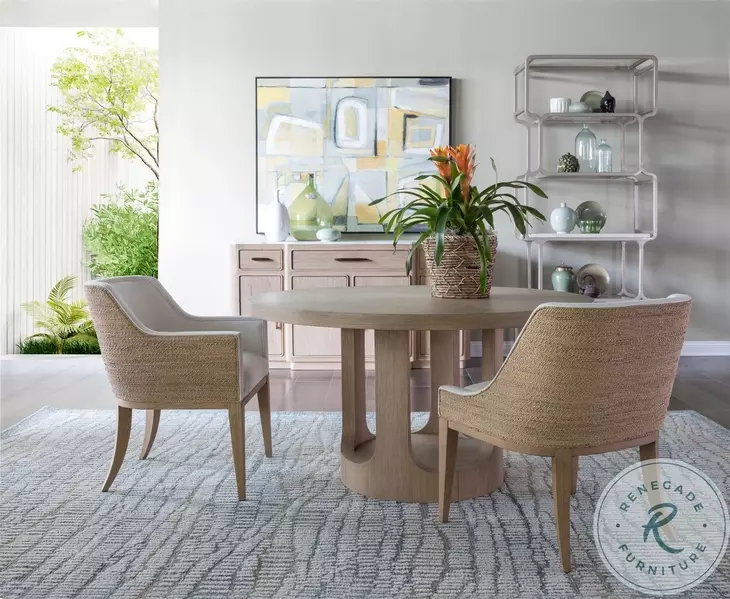 Simpatico White Oak Round Dining Table