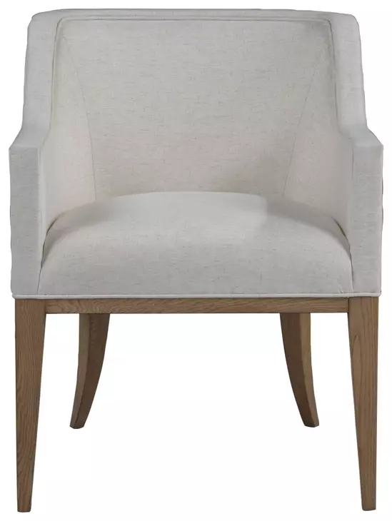 Simpatico White Dove Performance Fabric Arm Chair