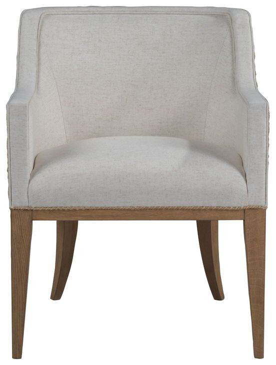 Simpatico White Dove Performance Fabric Woven Arm Chair
