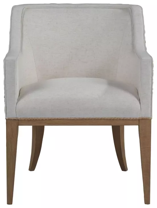 Simpatico White Dove Performance Fabric Woven Arm Chair