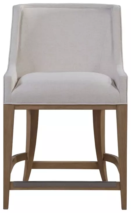 Simpatico White Dove Performance Fabric Woven Counter Height Stool