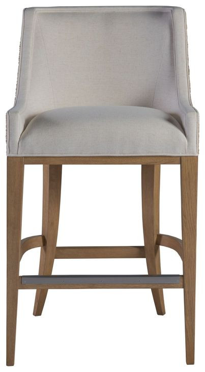 Simpatico White Dove Performance Fabric Woven Barstool