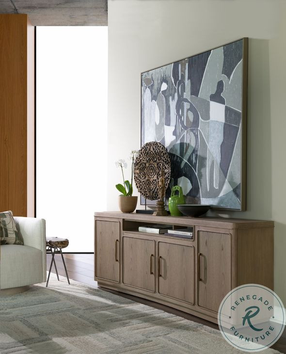 Simpatico White Oak TV Stand