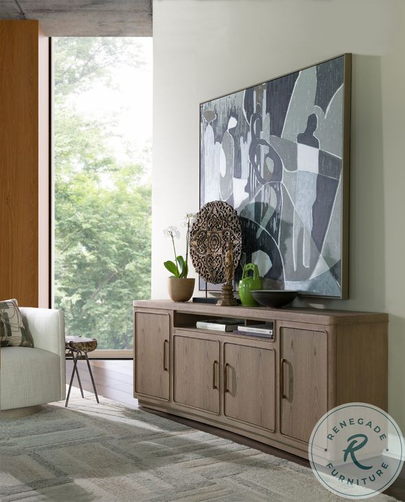 Simpatico White Oak TV Stand