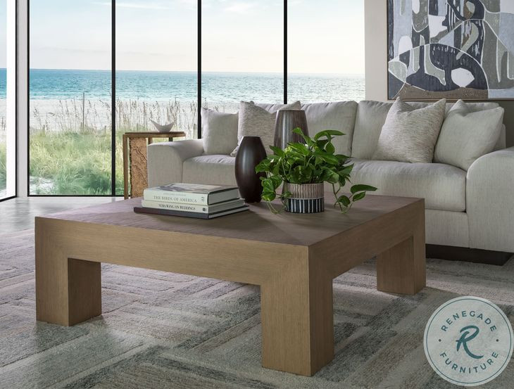 Simpatico White Oak Square Cocktail Table