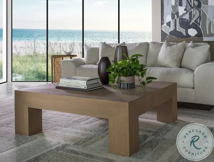 Simpatico White Oak Square Cocktail Table