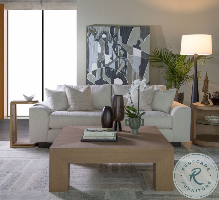 Simpatico White Oak Square Occasional Table Set