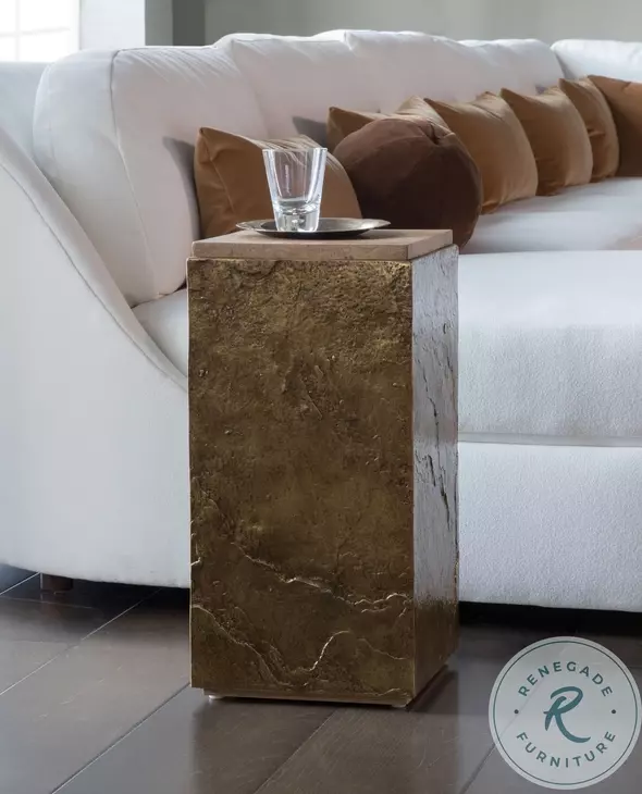 Simpatico Walnut and Brazilian Slate Spot Table