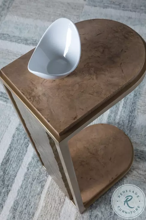 Simpatico Walnut and Brazilian Slate C Table
