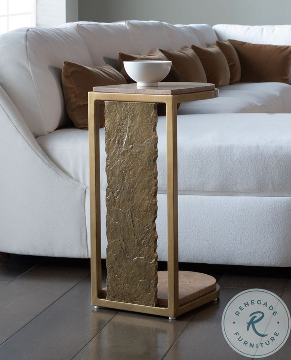 Simpatico Walnut and Brazilian Slate C Table