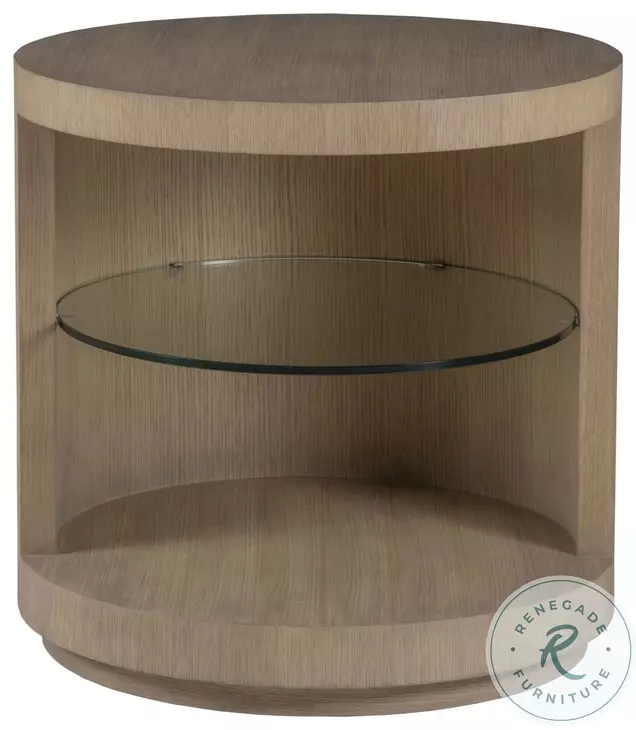 Simpatico White Oak Round End Table