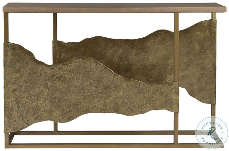 Simpatico White Oak and Brazilian Slate Console Table