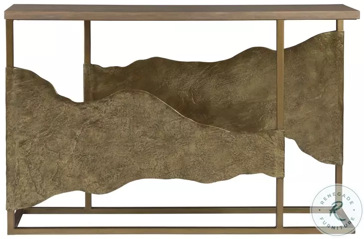 Simpatico White Oak and Brazilian Slate Console Table