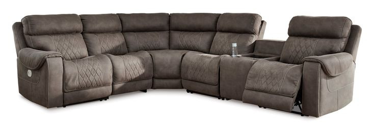 Hoopster Gunmetal Modular Power Reclining Sectional