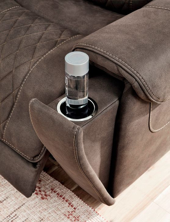 Hoopster Gunmetal 6 Piece Power Reclining Sectional