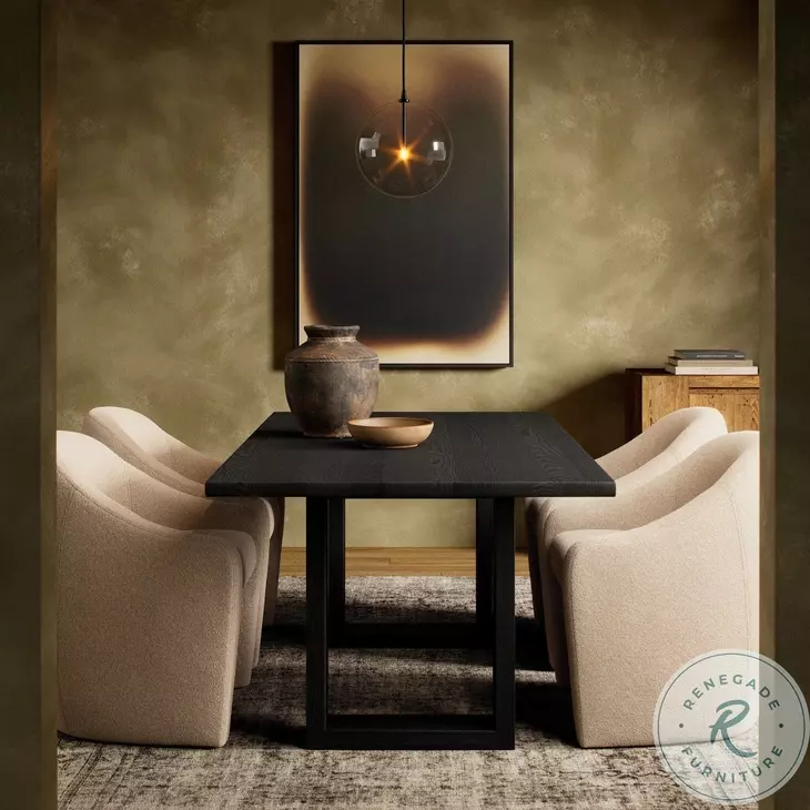 Carmel Black Wash Mango Rectangular Dining Room Set