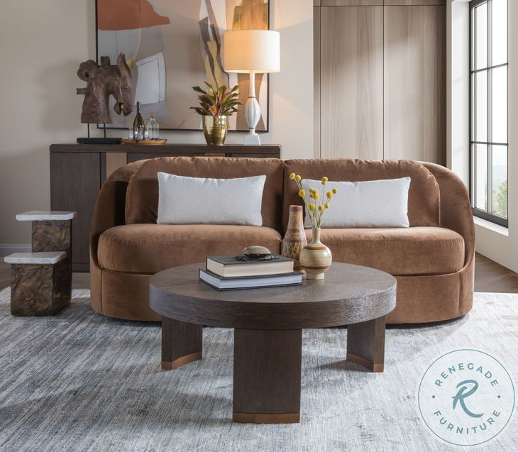 Andare Brown Round Cocktail Table