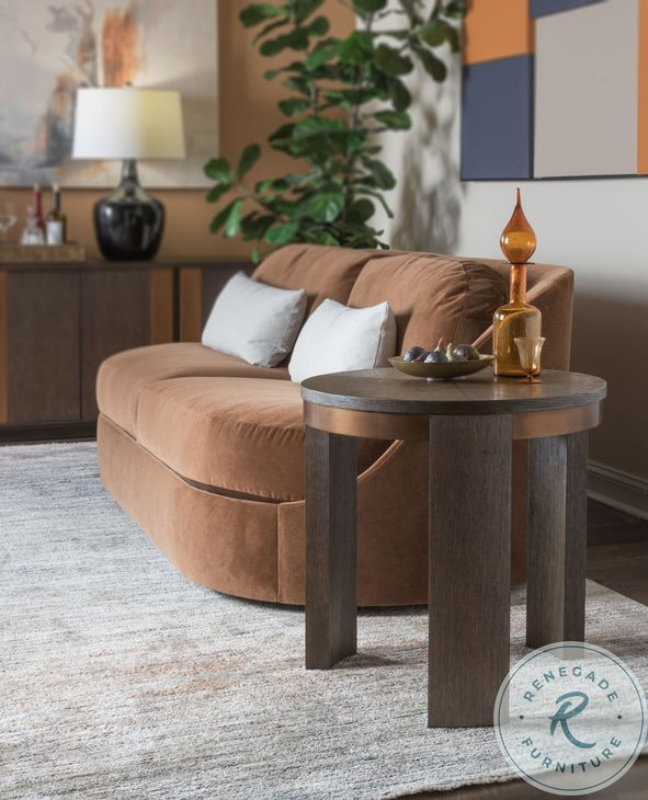 Andare Brown Round End Table