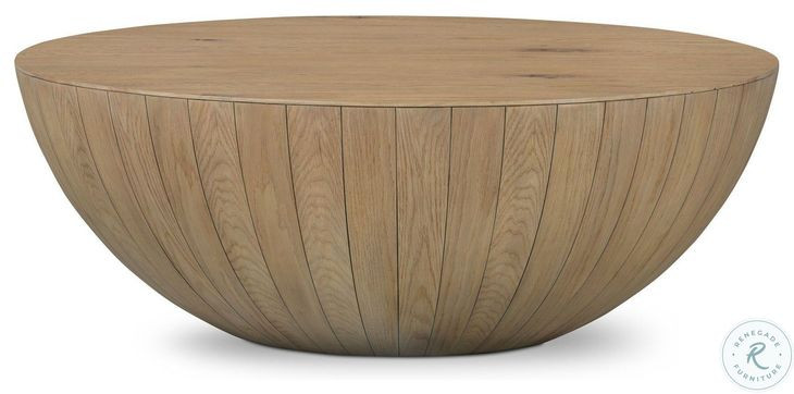 Ryan Natural Oak Solid Round Coffee Table