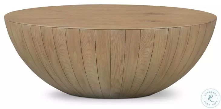 Ryan Natural Oak Solid Round Coffee Table