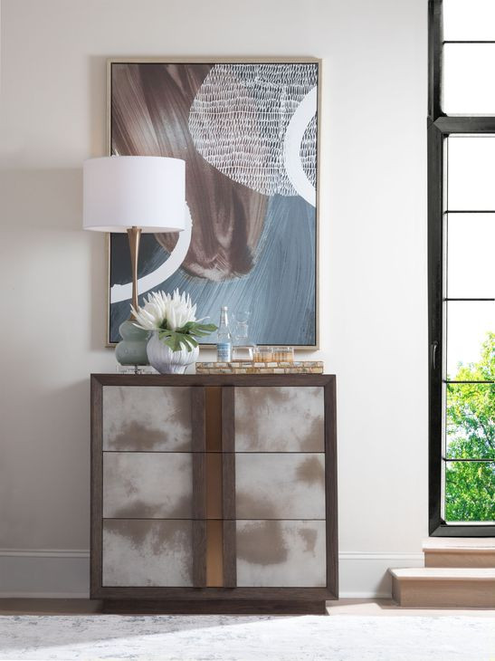 Andare Brown and Beige 3 Drawer Hall Chest