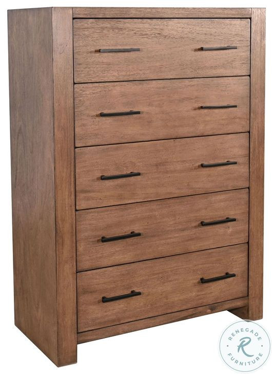 Cozy Luxe Natural 5 Drawer Chest