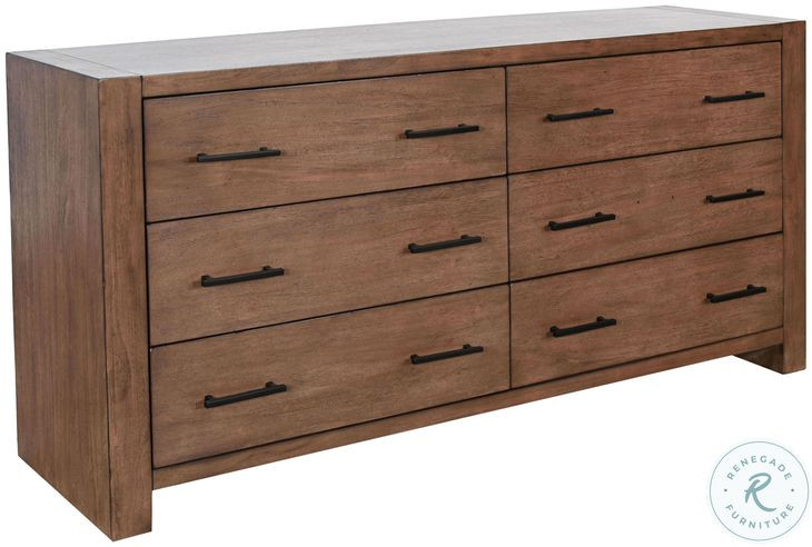 Golden Hearth Natural 6 Drawer Dresser