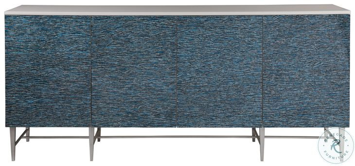 Signature Designs Ivory and Blue Deepwater TV Stand
