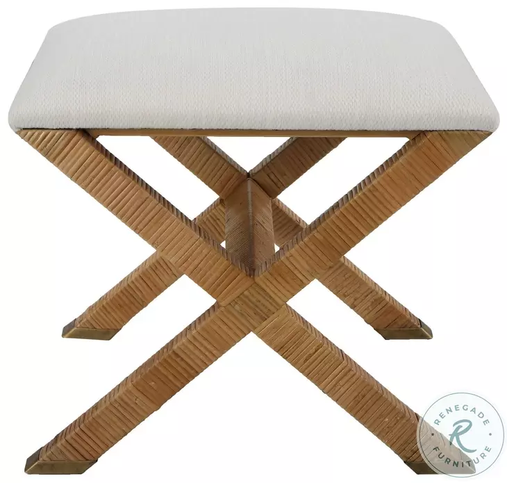 Dresmont White Small Bench