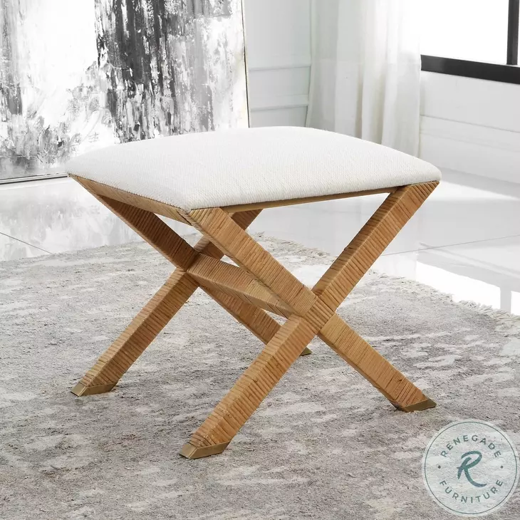 Dresmont White Small Bench