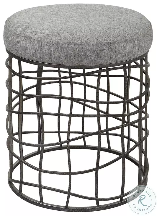 Carnival Gray Accent Stool