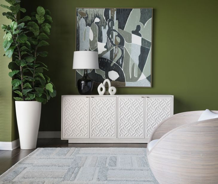 Solimar White Oak 78" TV Stand