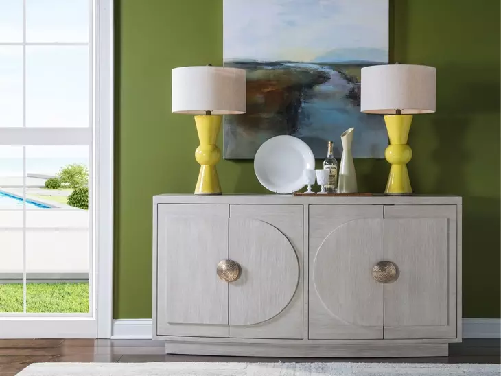 Solimar White Oak 4 Door Buffet