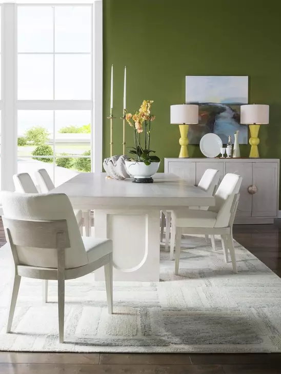 Solimar White Oak 114" Extendable Rectangular Dining Table