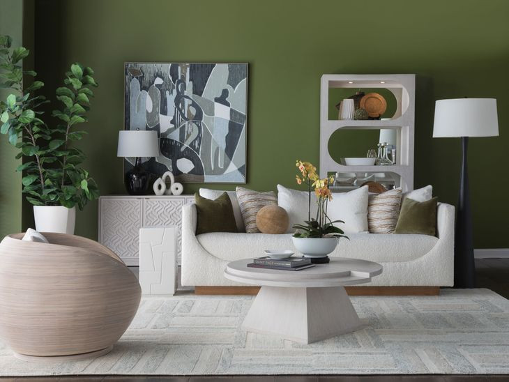 Solimar White Oak Etagere with LED