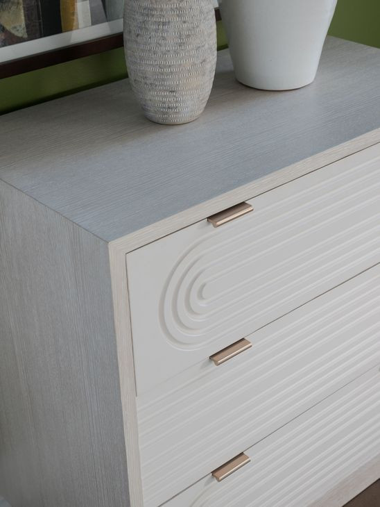 Solimar White Oak 3 Drawer Hall Chest