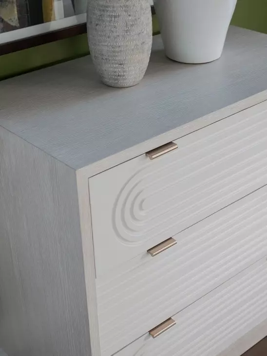 Solimar White Oak 3 Drawer Hall Chest