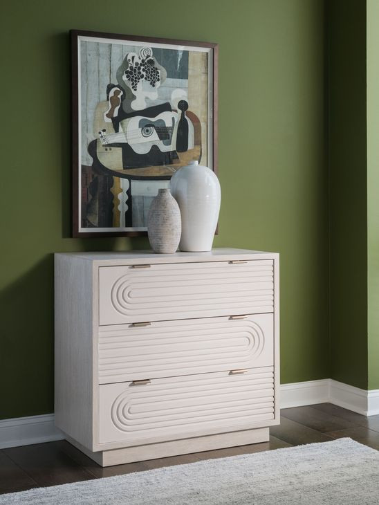 Solimar White Oak 3 Drawer Hall Chest