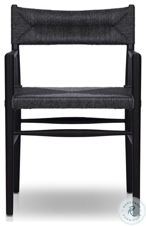 Lomas Black Teak Outdoor Dining Armchair