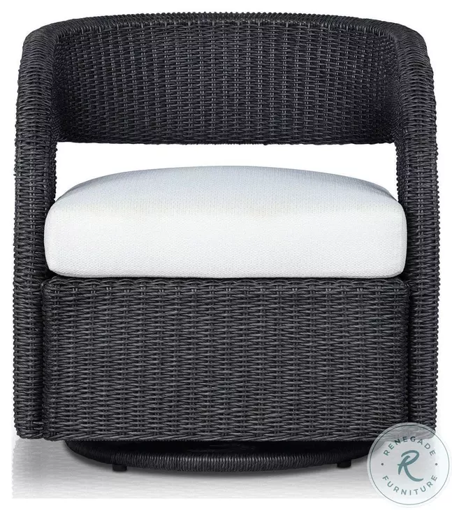 Hawkins Vintage Coal Outdoor Swivel Chair