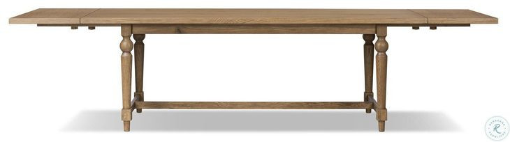 Blinn Worn Oak Veneer 124" Extendable Rectangular Dining Table