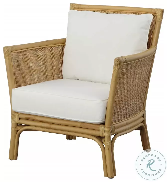 Pacific White Performance Fabric Arm Chair