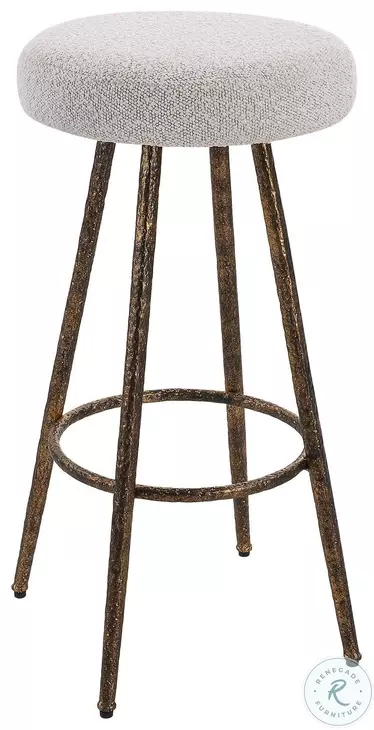 Tolian White And Warm Gray Counter Height Stool