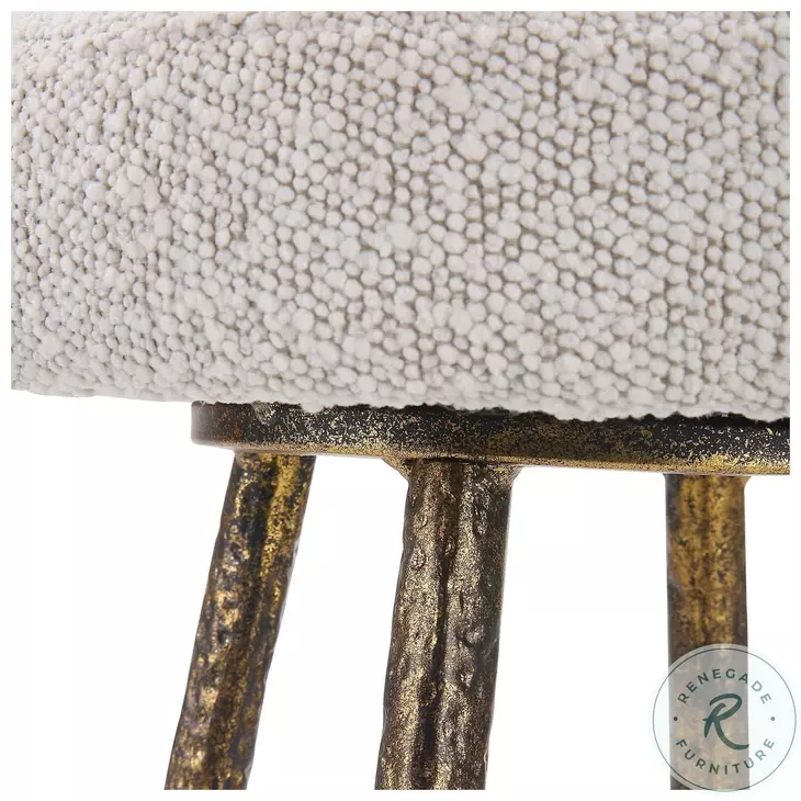 Tolian White And Warm Gray Counter Height Stool