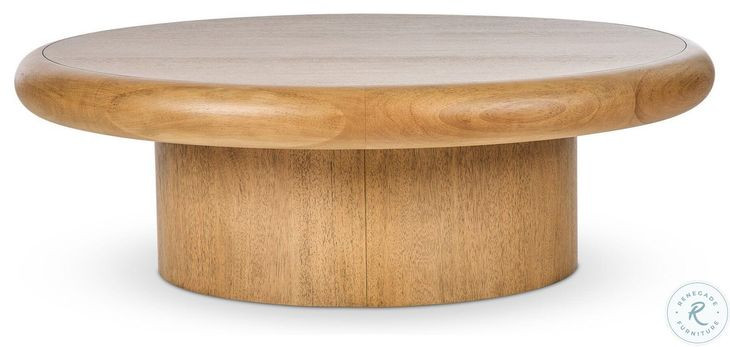 Zach Burnished Parawood Large Round Coffee Table