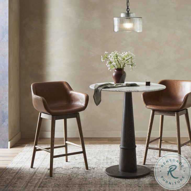 Hannah Sonoma Chestnut Swivel Bar Stool