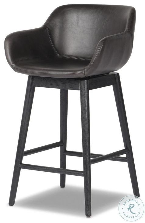 Hannah Sonoma Black Swivel Counter Height Stool