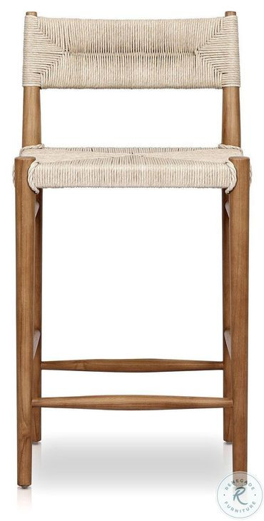 Lomas Vintage White Outdoor Counter Height Stool